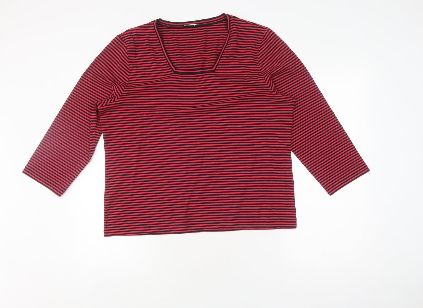 Womens UK Size XL Viyella Red Basic T-Shirt