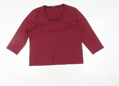 Womens UK Size XL Viyella Red Basic T-Shirt