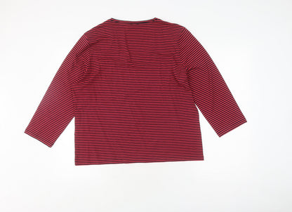 Womens UK Size XL Viyella Red Basic T-Shirt
