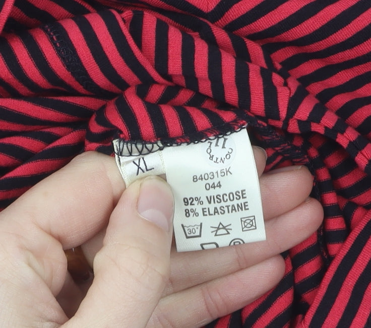 Womens UK Size XL Viyella Red Basic T-Shirt