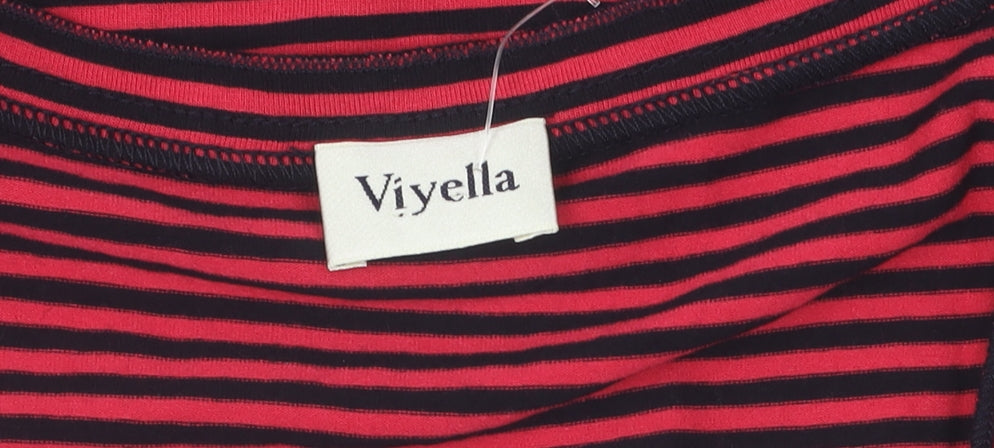 Womens UK Size XL Viyella Red Basic T-Shirt