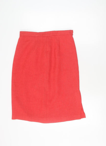 Eastex Women's Red Knee Length Pencil Skirt Size 12