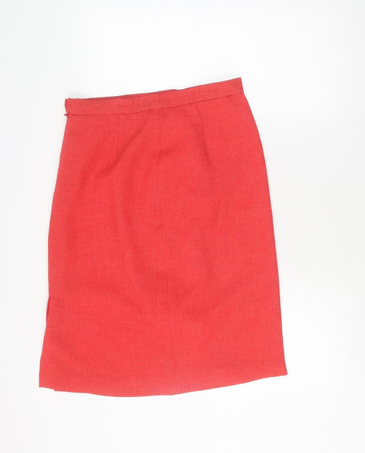 Eastex Women's Red Knee Length Pencil Skirt Size 12