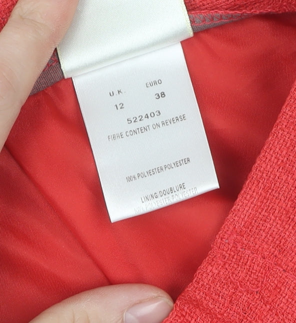 Eastex Women's Red Knee Length Pencil Skirt Size 12