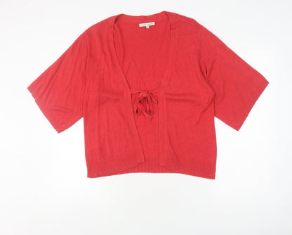 Laura Ashley Women's Red Cardigan, Size 16, V-Neck, Casual