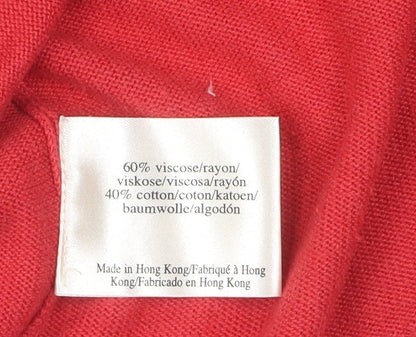 Laura Ashley Women's Red Cardigan, Size 16, V-Neck, Casual