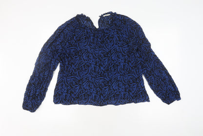 hush Women's Blue Geometric Tunic Blouse - Size 12