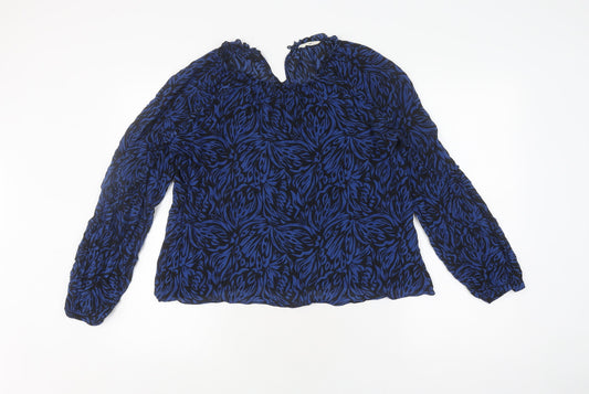 hush Women's Blue Geometric Tunic Blouse - Size 12