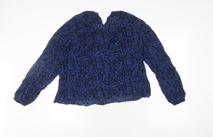 hush Women's Blue Geometric Tunic Blouse - Size 12