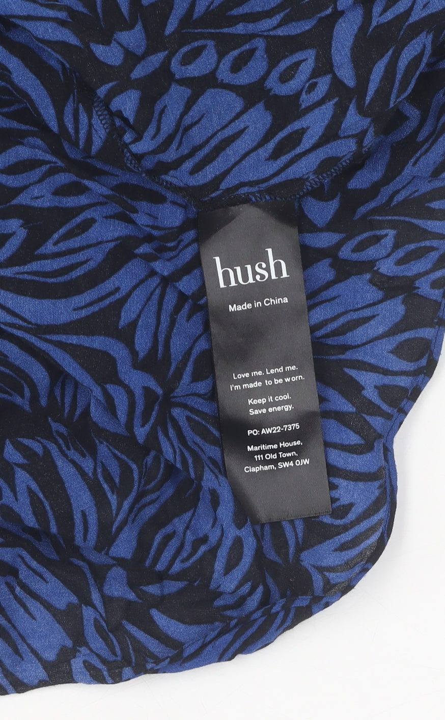 hush Women's Blue Geometric Tunic Blouse - Size 12