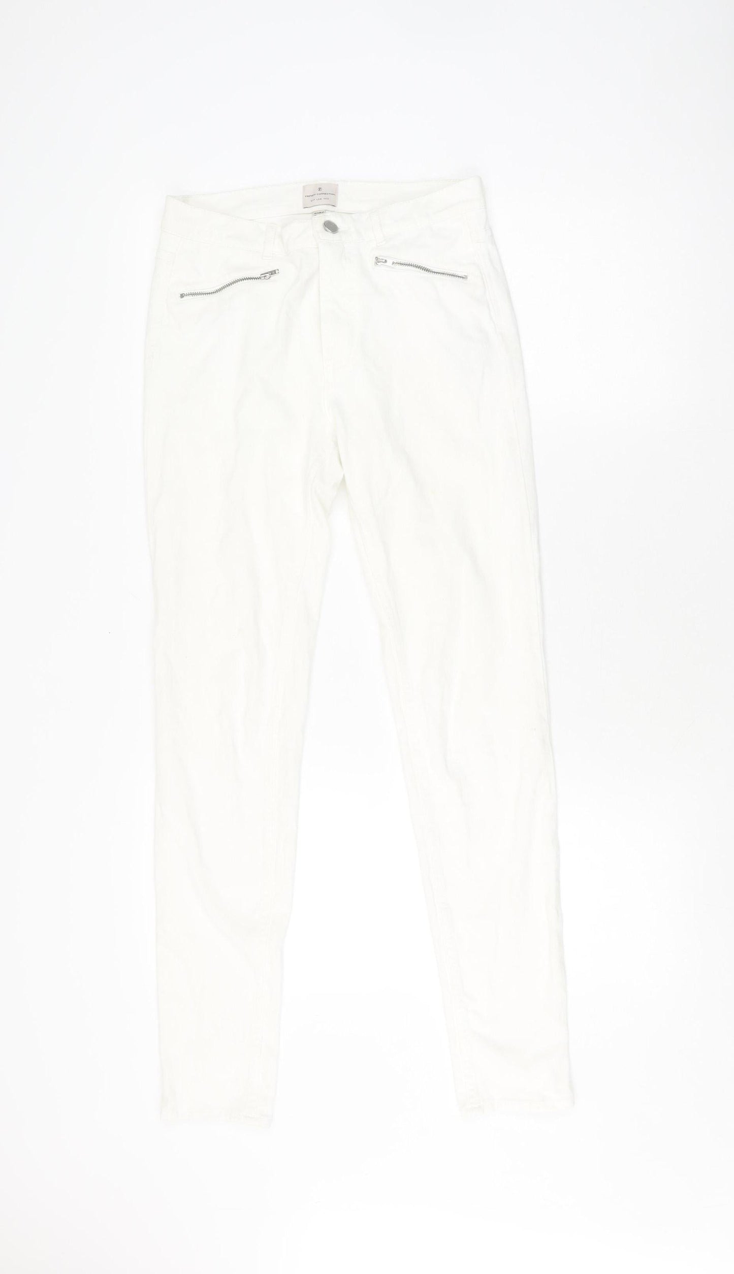 French Connection Women's White Skinny Jeans, Size 10