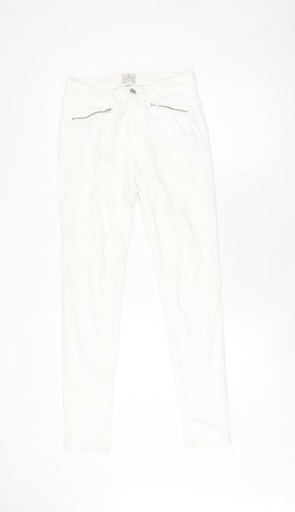 French Connection Women's White Skinny Jeans, Size 10