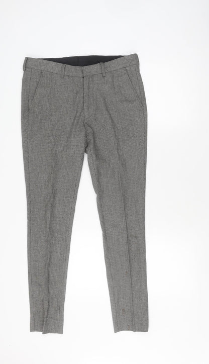 Unisex Adultss UK Size 30 in ASOS Slim Fit BusinessCasual Multicoloured Trousers