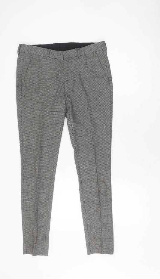 Unisex Adultss UK Size 30 in ASOS Slim Fit BusinessCasual Multicoloured Trousers