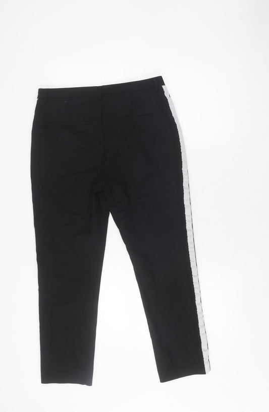 Stradivarius Women's Black Jogger Trousers Size 12