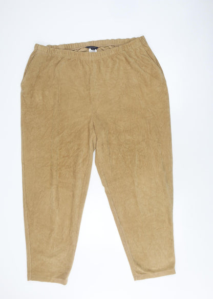 Lands' End Men's Beige Jogger Trousers Relaxed Fit 2XL