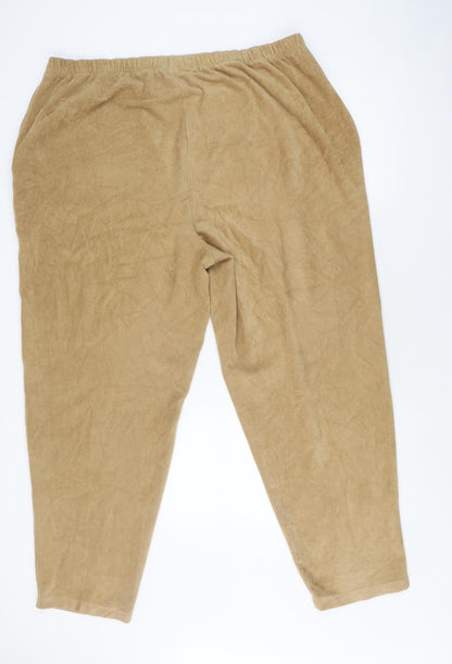 Lands' End Men's Beige Jogger Trousers Relaxed Fit 2XL