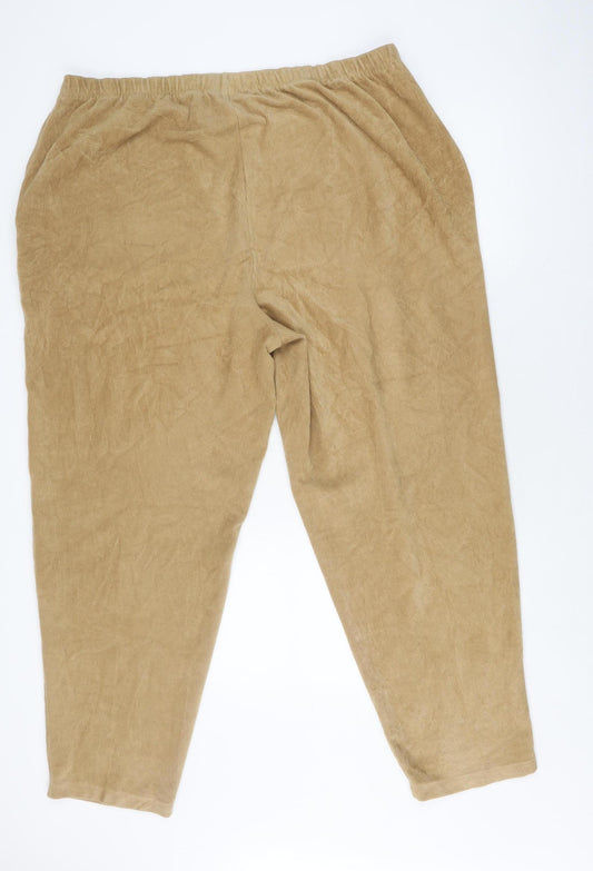 Lands' End Men's Beige Jogger Trousers Relaxed Fit 2XL