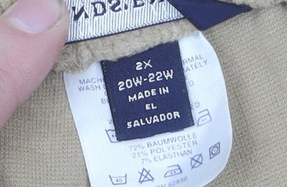 Lands' End Men's Beige Jogger Trousers Relaxed Fit 2XL