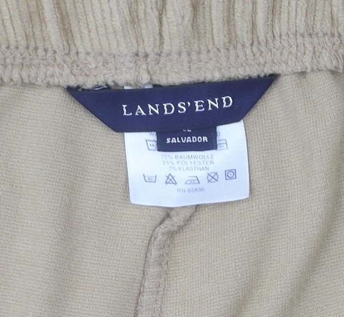 Lands' End Men's Beige Jogger Trousers Relaxed Fit 2XL