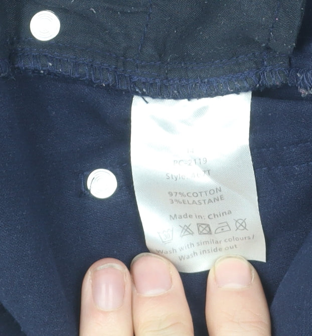 First Avenue Women's Blue Skinny Trousers