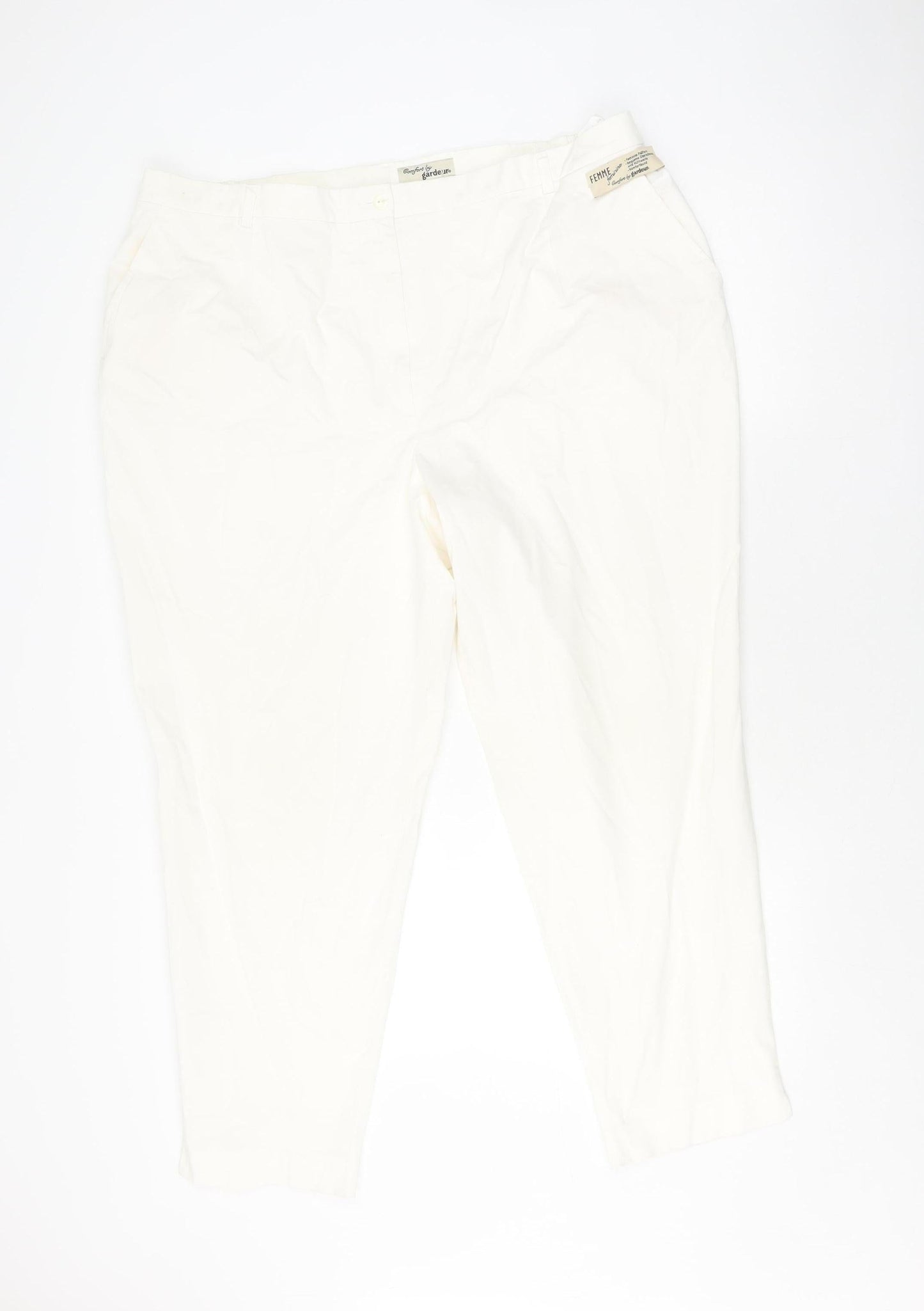Womens UK Size 24 GARDEUR   Ivory Trousers