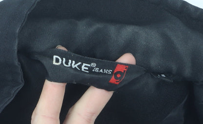 Mens UK Size L Duke Jeans Black Basic Jacket