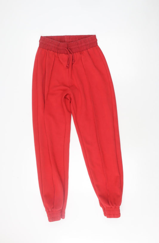 Zara Women's Red Jogger Trousers Size S