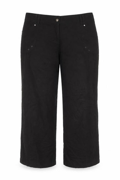 Womens UK Size 18 New Look Regular Fit Casual Black Trousers