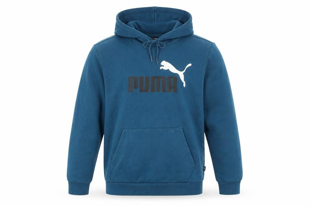 Mens UK Size M PUMA Blue Pullover Hoodie