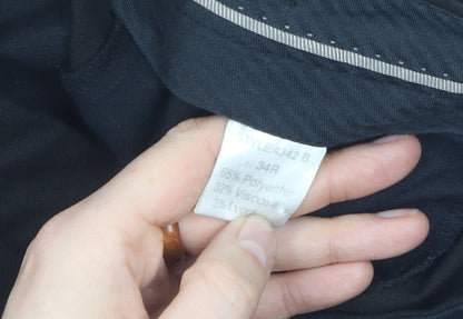 Mettle Men's Black Dress Pants 34R Regular Fit