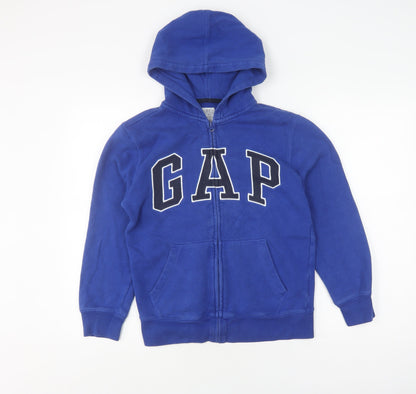 GAP Boys Blue Full Zip Hoodie 12-13 Years with Logo