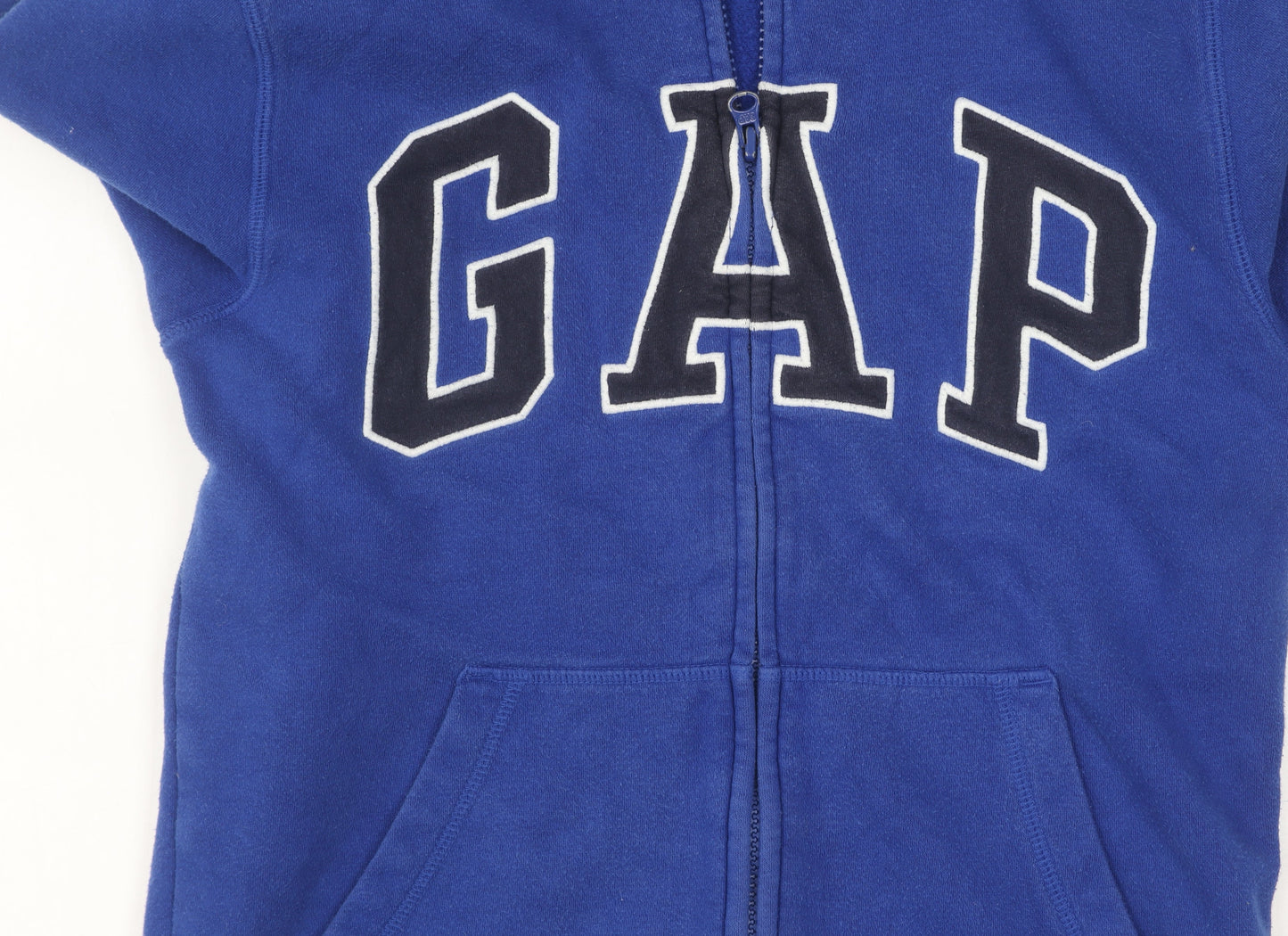 GAP Boys Blue Full Zip Hoodie 12-13 Years with Logo