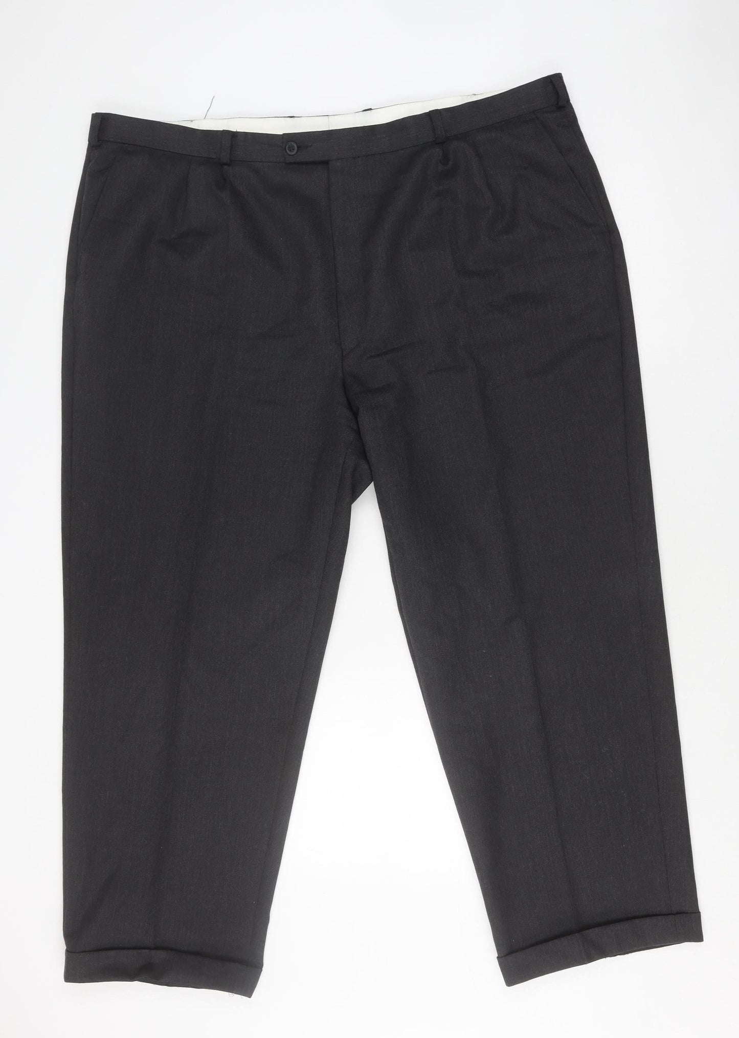 Sergio Rovi Men's Black Trousers 46S Polyester Wool