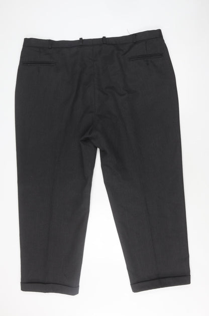 Sergio Rovi Men's Black Trousers 46S Polyester Wool