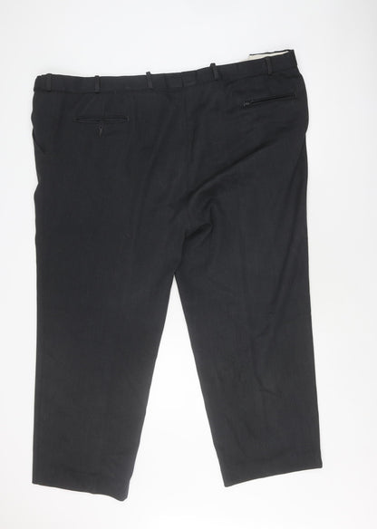 Peter Christian Men's Black Wool Trousers Size MT 14