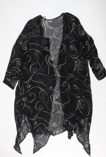 Womens UK Size 14 Roman Originals Black Cardigan Jumper