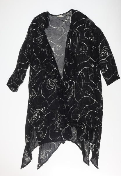 Womens UK Size 14 Roman Originals Black Cardigan Jumper