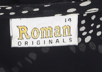Womens UK Size 14 Roman Originals Black Cardigan Jumper