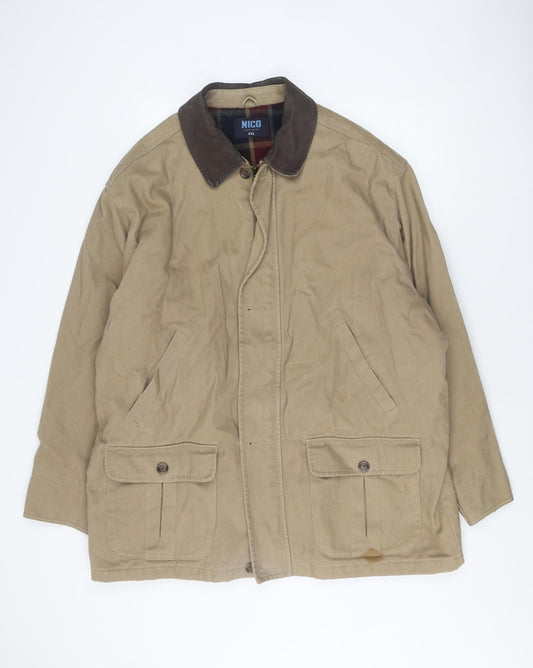 Mens UK Size 2XL NICO Beige Basic Jacket