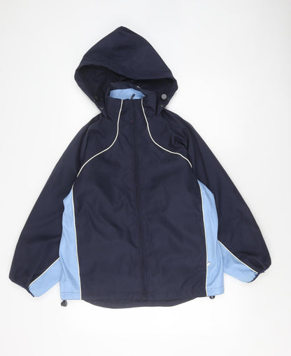 Mens UK Size S Blue Lake Blue Windbreaker Coat
