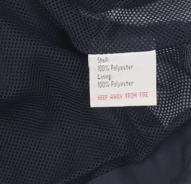 Mens UK Size S Blue Lake Blue Windbreaker Coat