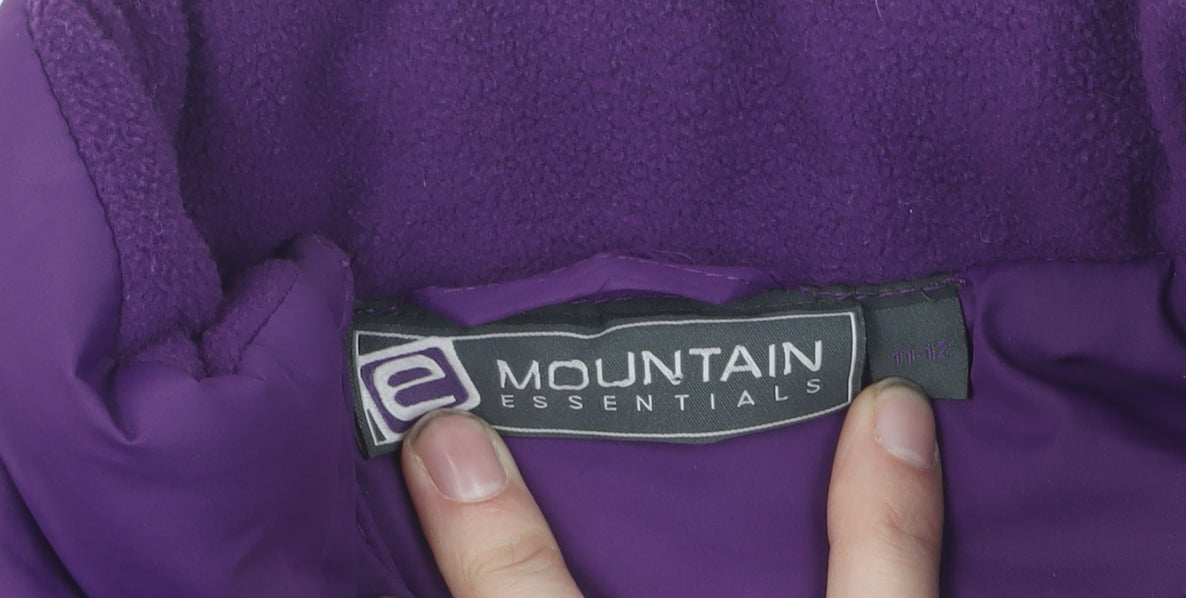 Mountain Essentials Girls Purple Puffer Jacket 11-12 Years