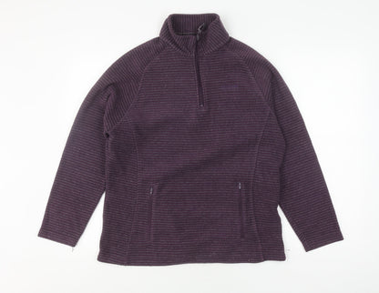 Regatta Women's Purple Striped Pullover Sweatshirt, Size 12