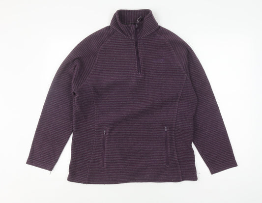 Regatta Women's Purple Striped Pullover Sweatshirt, Size 12