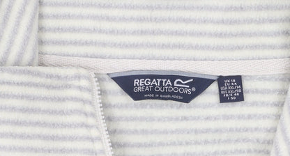 Regatta Women's Grey Striped Pullover Sweatshirt UK 18