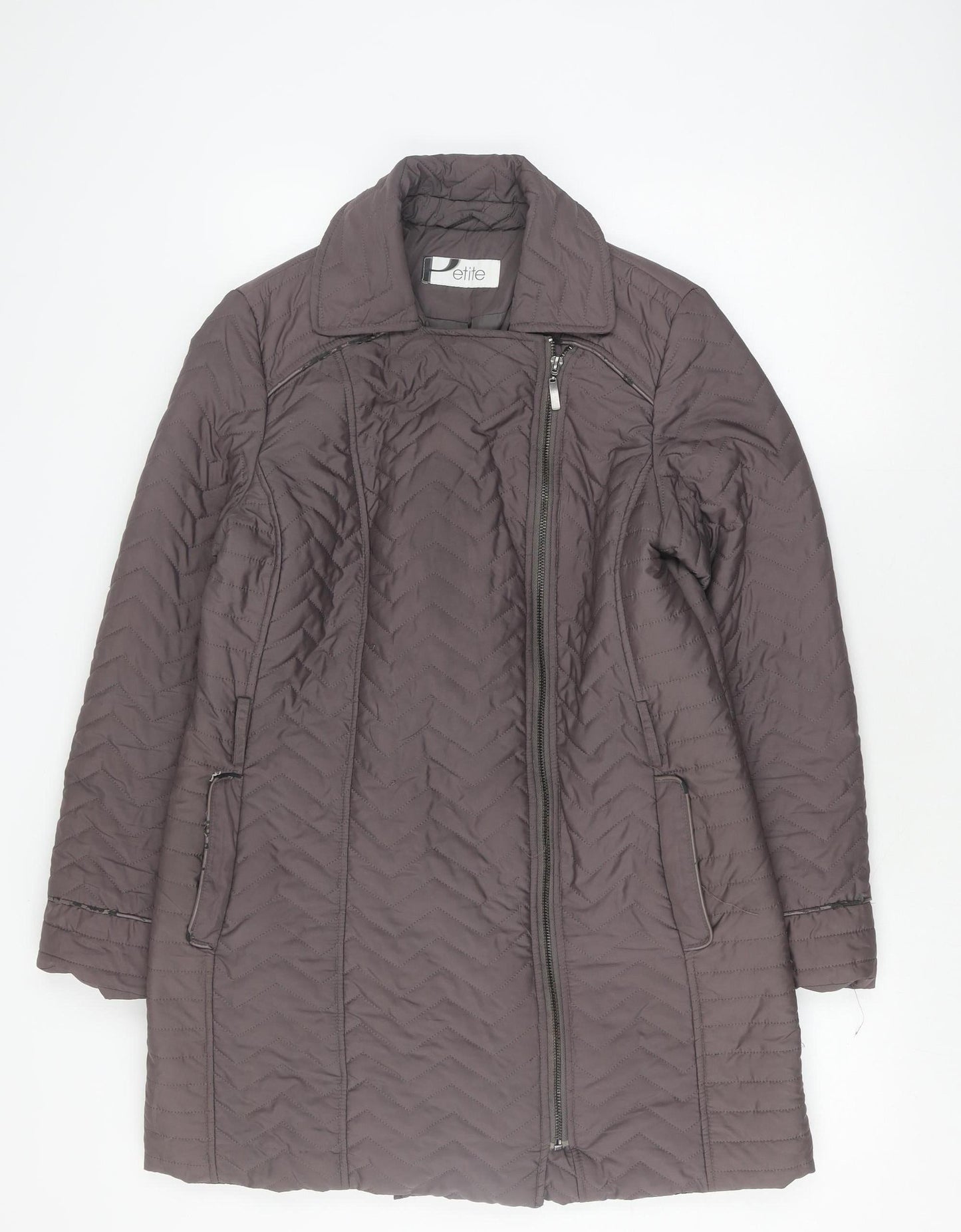 Womens UK Size 14 BHS Brown Quilted Coat