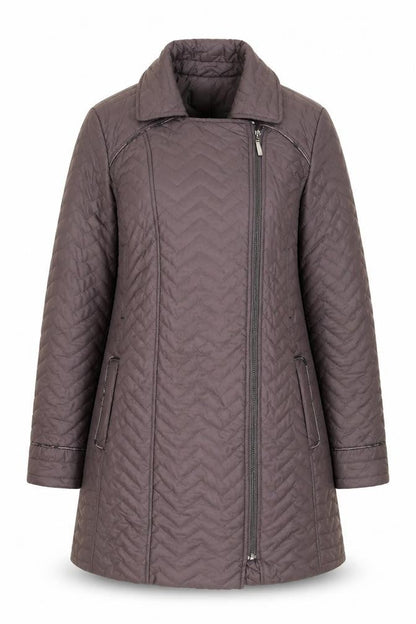 Womens UK Size 14 BHS Brown Quilted Coat