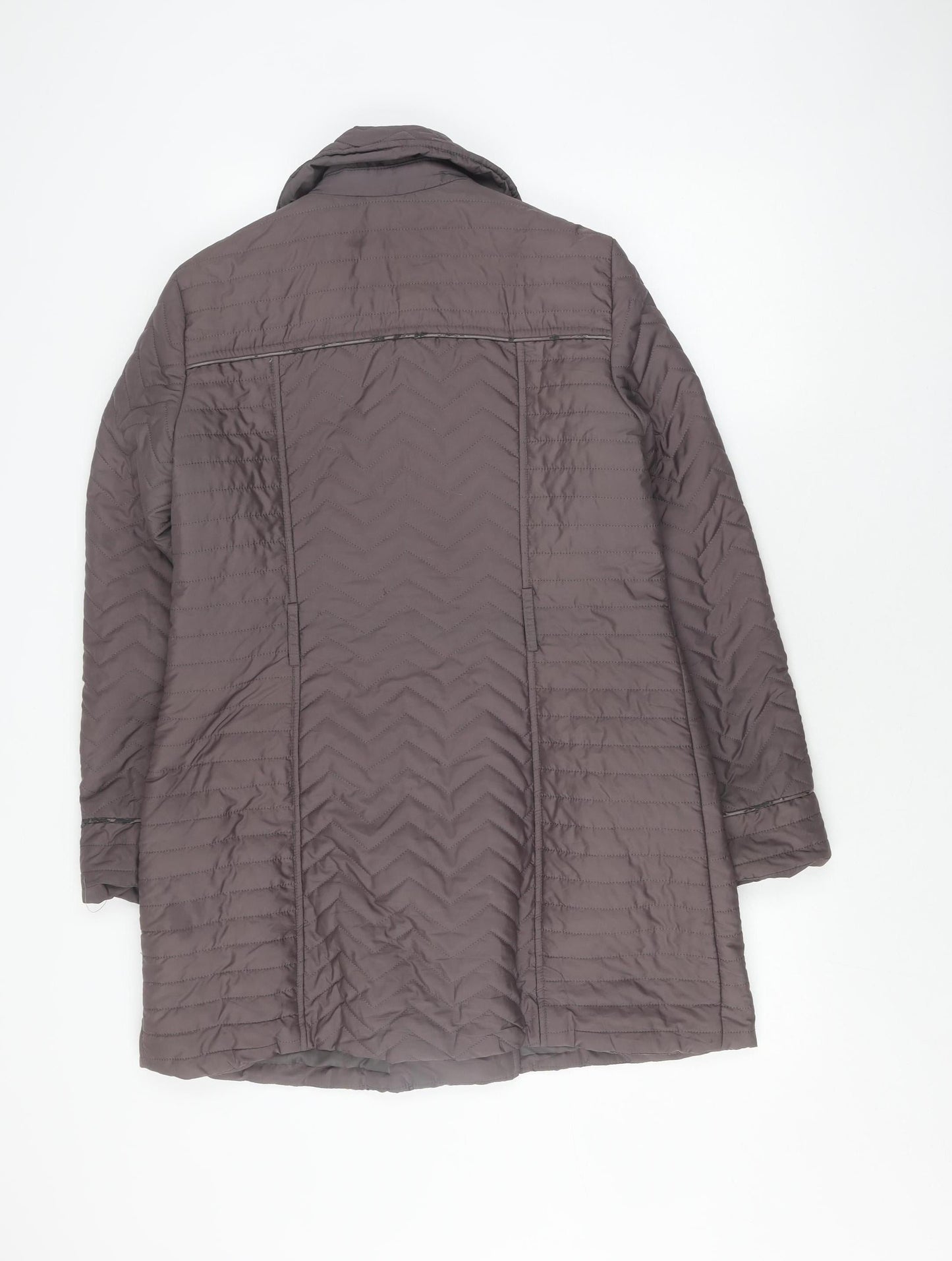 Womens UK Size 14 BHS Brown Quilted Coat