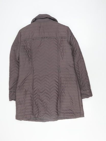 Womens UK Size 14 BHS Brown Quilted Coat